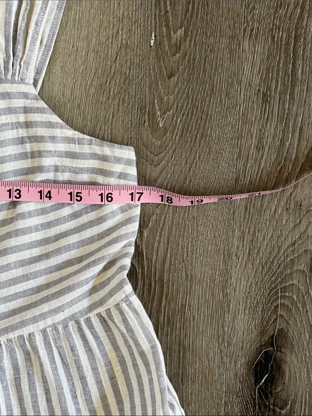 Madewell Striped Tiered Sundress in Light Gray and White Size L - Picture 6 of 11